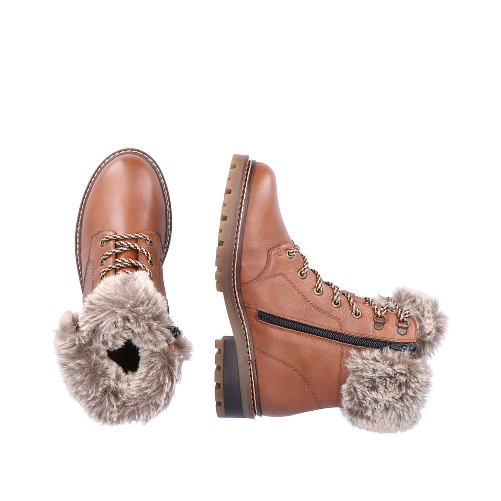 Remonte Faux Fur Trim Ladies Hiker Boot