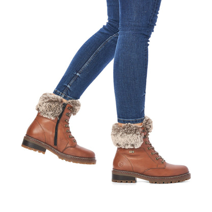 Remonte Faux Fur Trim Ladies Hiker Boot