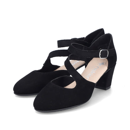 Rieker ladies Cross Strap Court Shoe