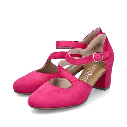 Rieker ladies Cross Strap Court Shoe