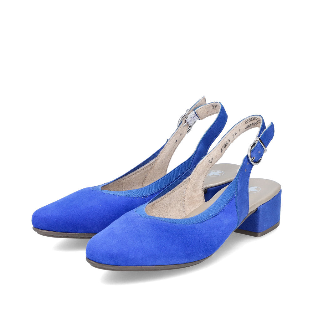 Rieker Ladies Low Heel Sling Back Court Shoe