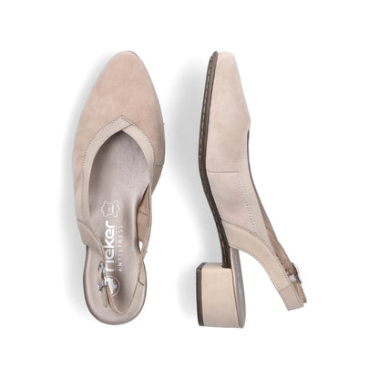 Rieker Ladies Low Heel Sling Back Court Shoe