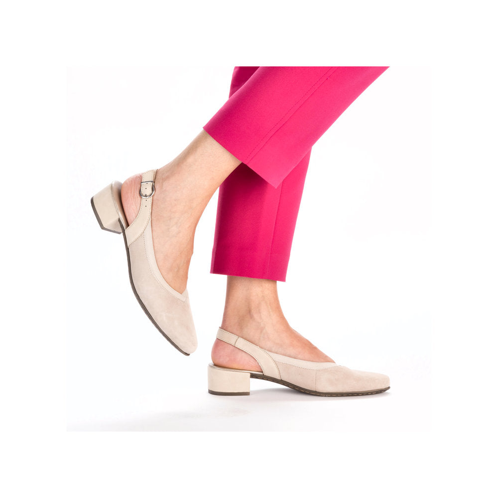 Rieker Ladies Low Heel Sling Back Court Shoe