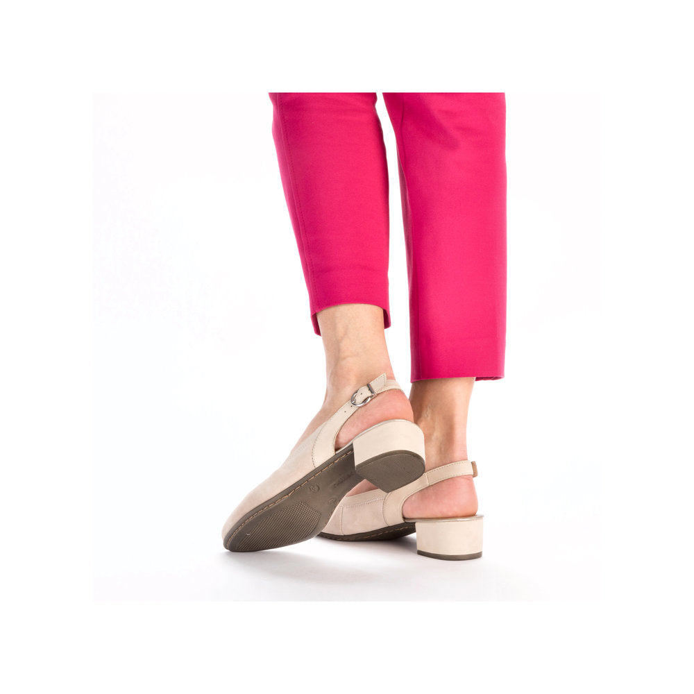 Rieker Ladies Low Heel Sling Back Court Shoe