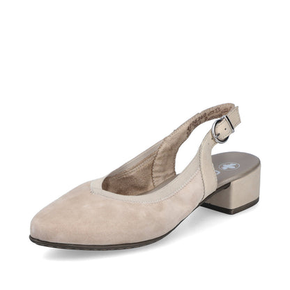 Rieker Ladies Low Heel Sling Back Court Shoe
