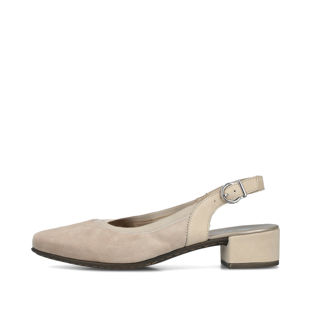 Rieker Ladies Low Heel Sling Back Court Shoe