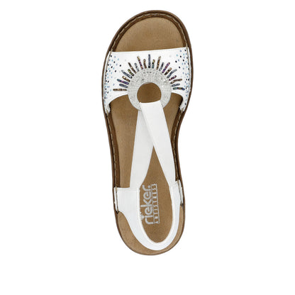 Rieker Ladies Elastic Strap Flat Sandal