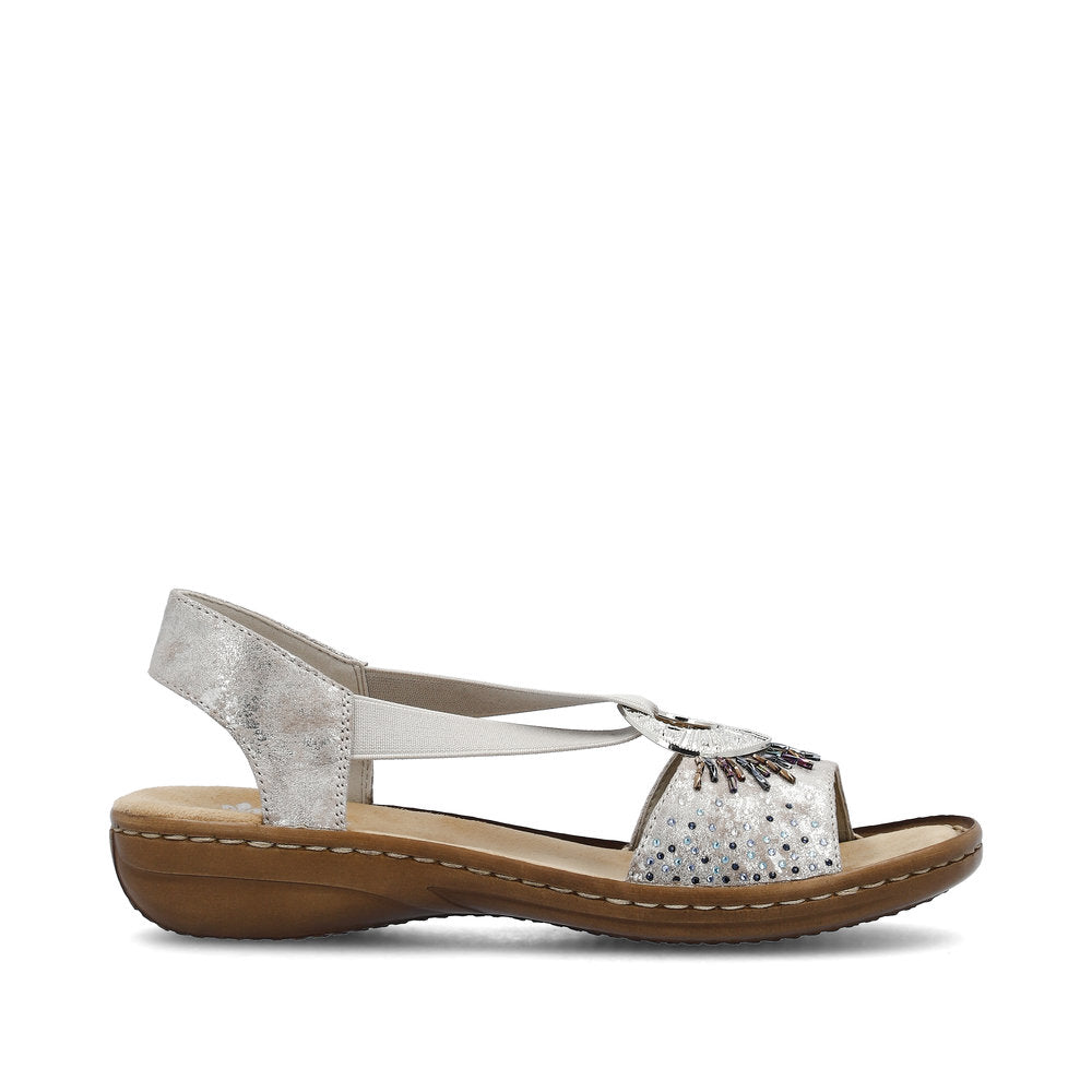 Rieker Ladies Elastic Strap Flat Sandal