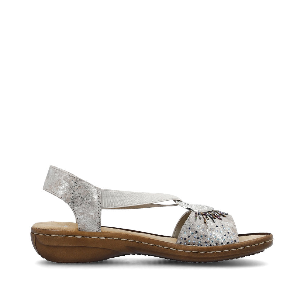 Rieker Ladies Elastic Strap Flat Sandal