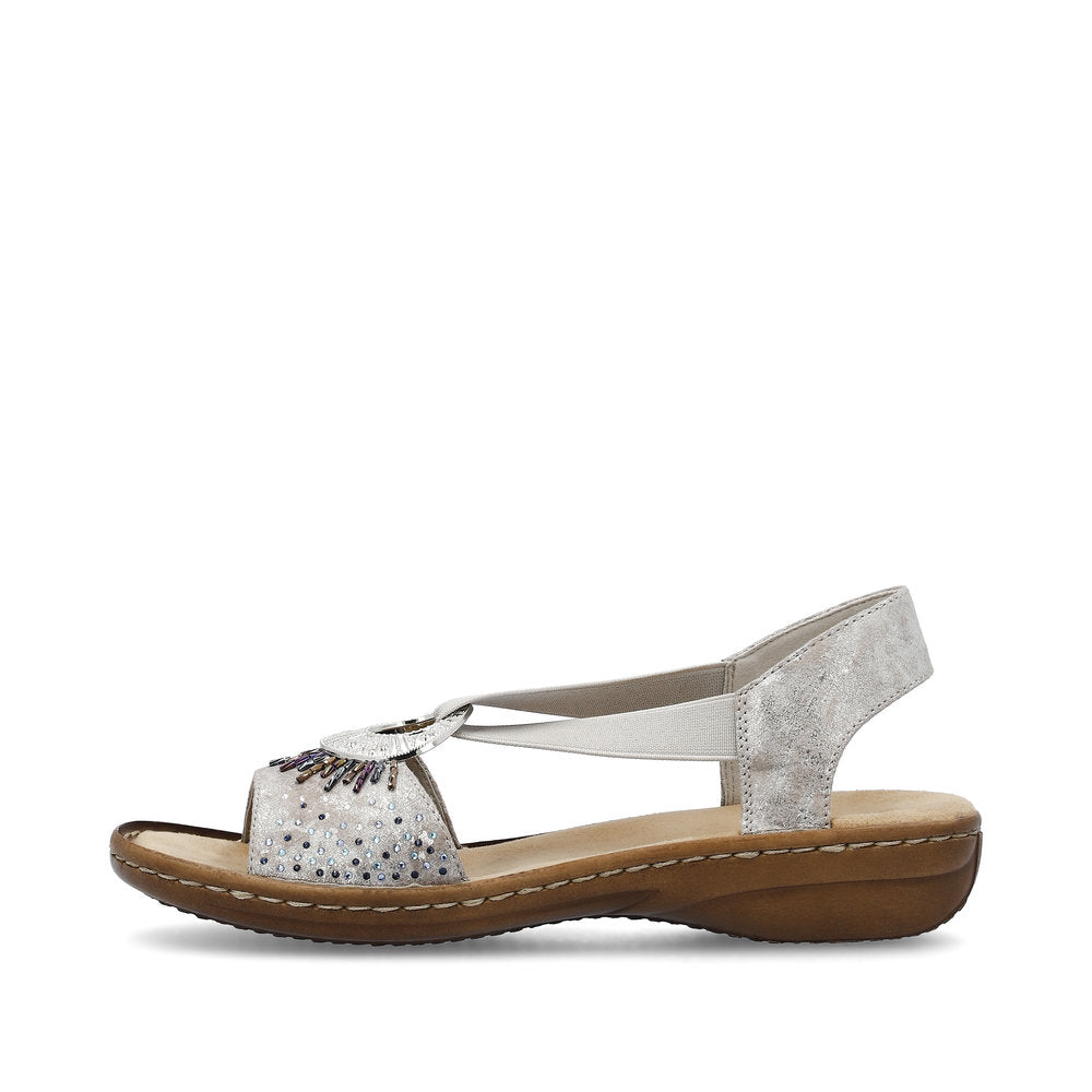 Rieker Ladies Elastic Strap Flat Sandal