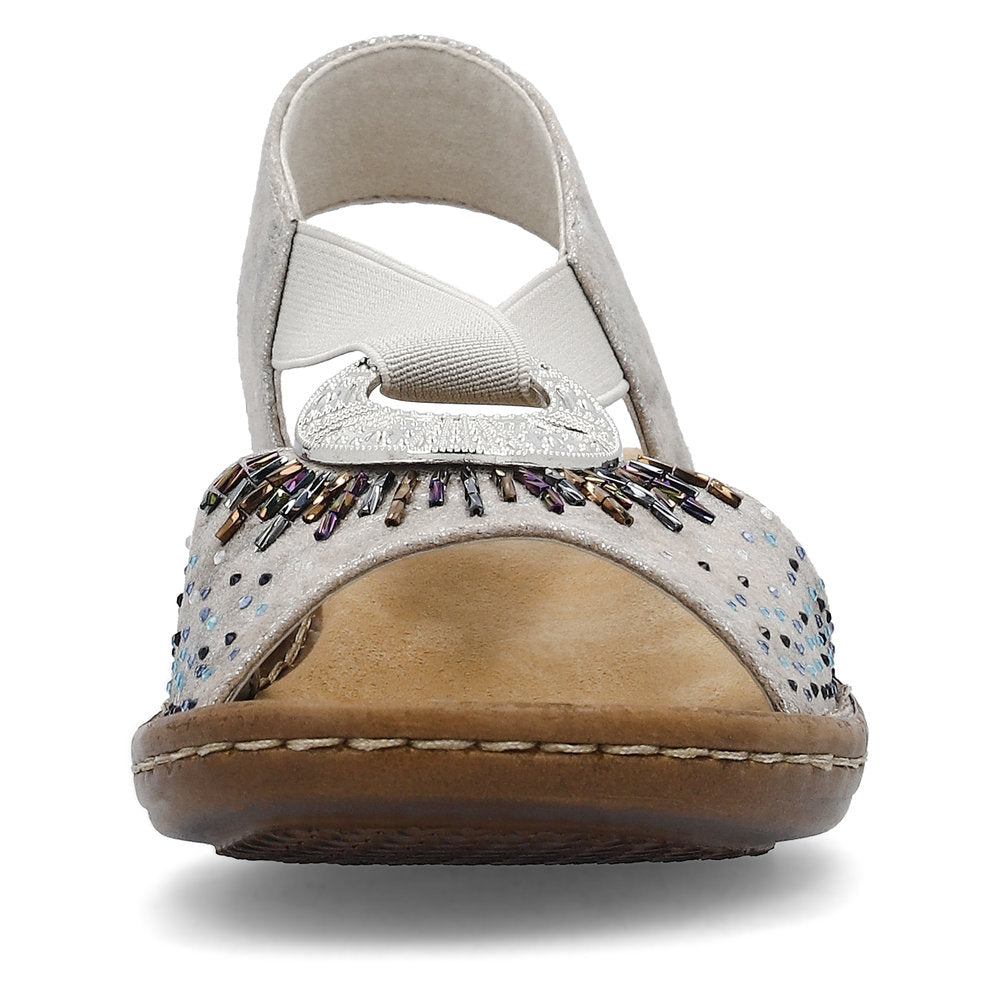 Rieker Ladies Elastic Strap Flat Sandal