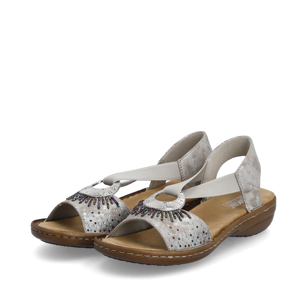 Rieker Ladies Elastic Strap Flat Sandal