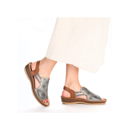 Rieker Ladies Elastic Strap Full Front Sandal