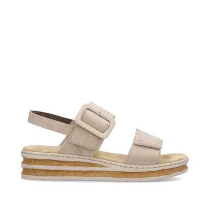 Rieker Ladies Flatform Adjustable Sandal