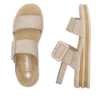 Rieker Ladies Flatform Adjustable Sandal