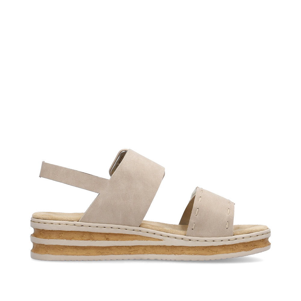 Rieker Ladies Flatform Adjustable Sandal