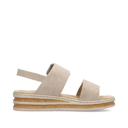 Rieker Ladies Flatform Adjustable Sandal