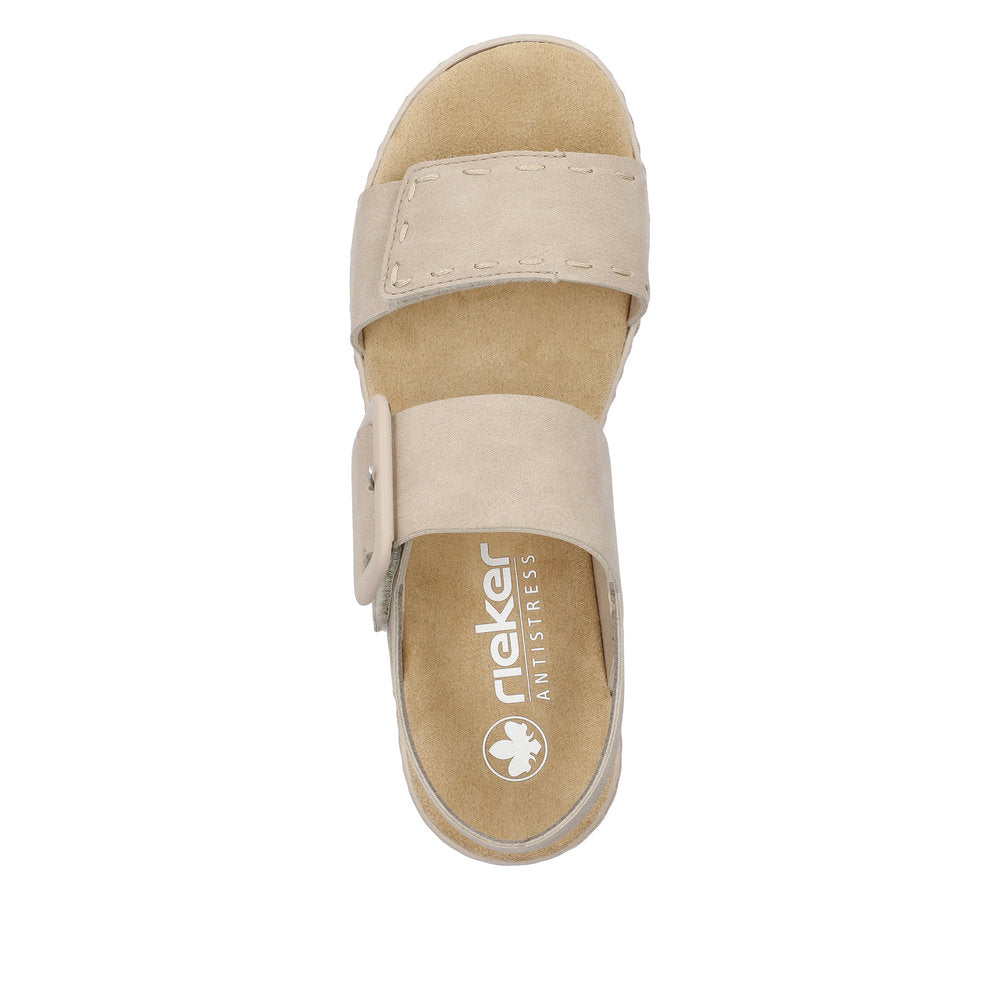 Rieker Ladies Flatform Adjustable Sandal