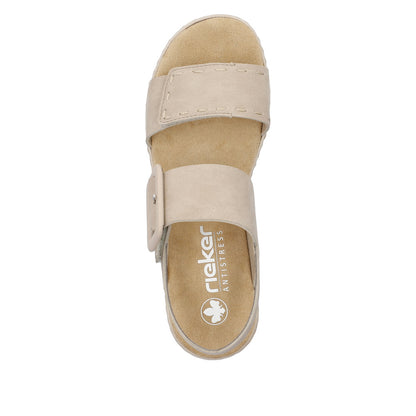 Rieker Ladies Flatform Adjustable Sandal