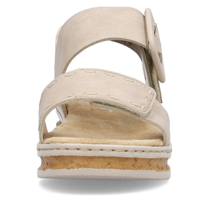 Rieker Ladies Flatform Adjustable Sandal