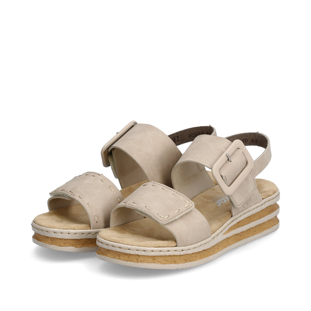 Rieker Ladies Flatform Adjustable Sandal