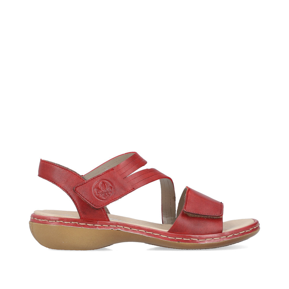 Rieker Ladies Cross Strap Velcro Sandal