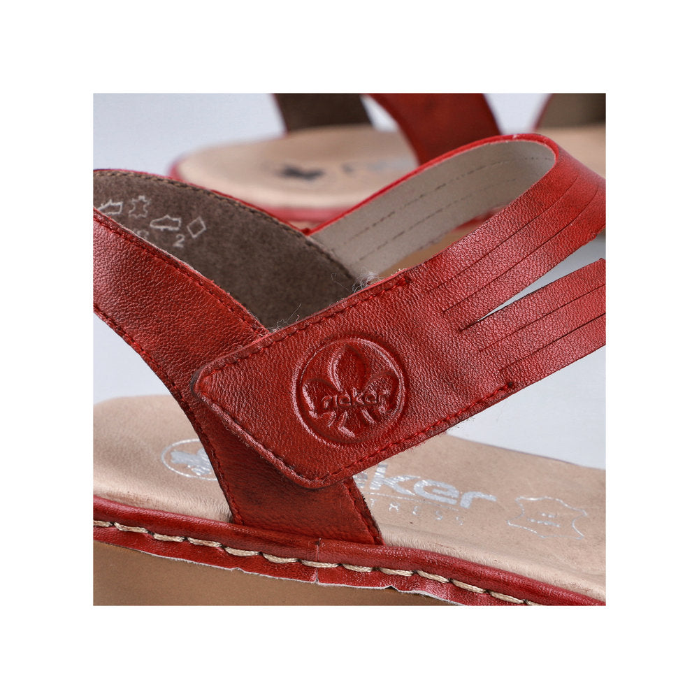 Rieker Ladies Cross Strap Velcro Sandal