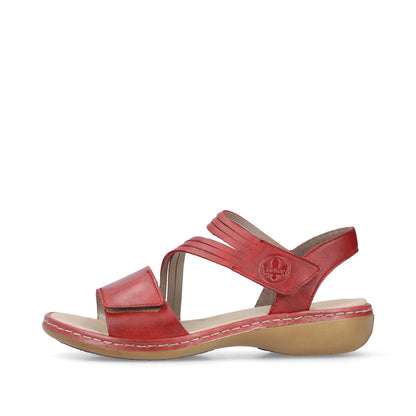 Rieker Ladies Cross Strap Velcro Sandal