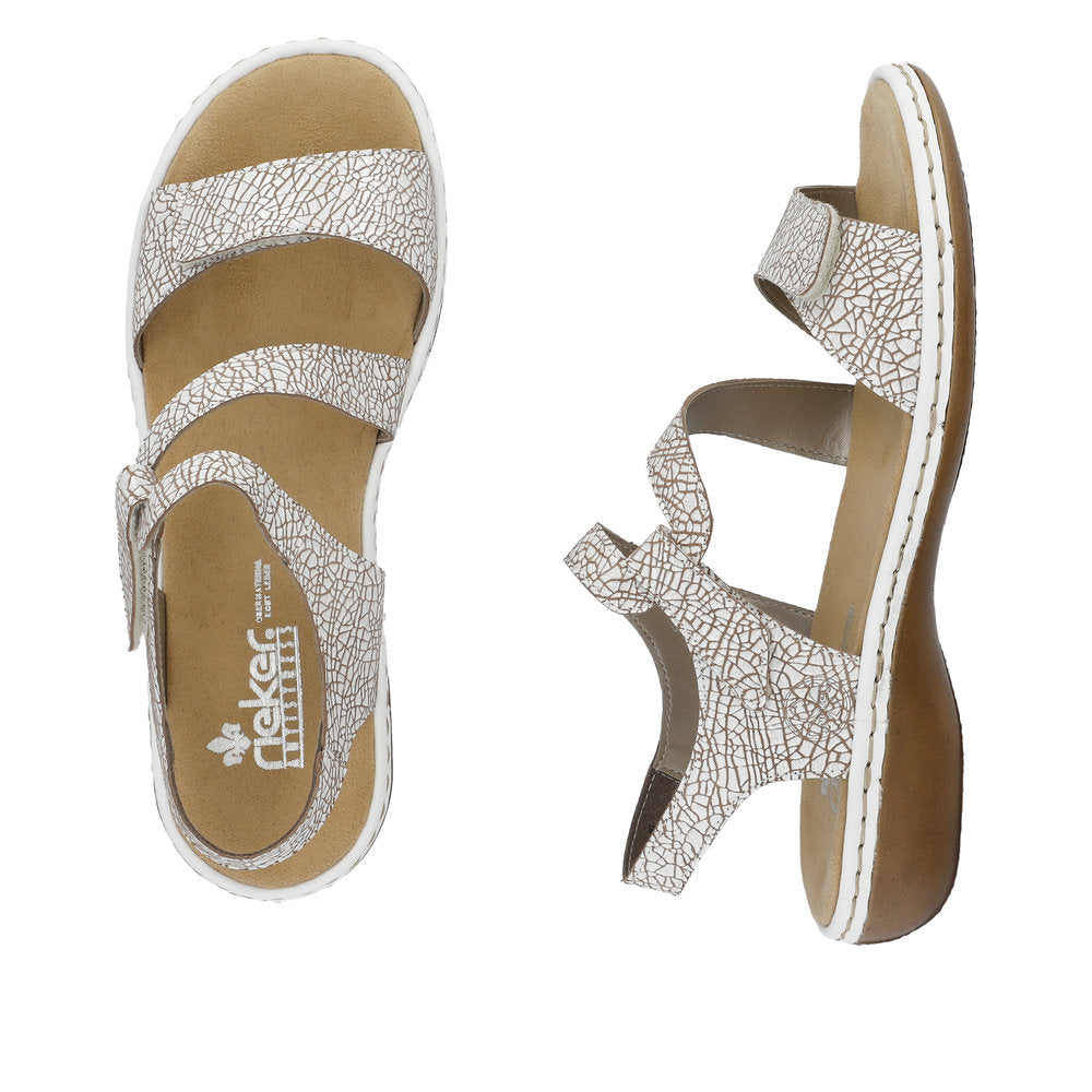 Rieker Ladies Velcro Cross Strap Sandal