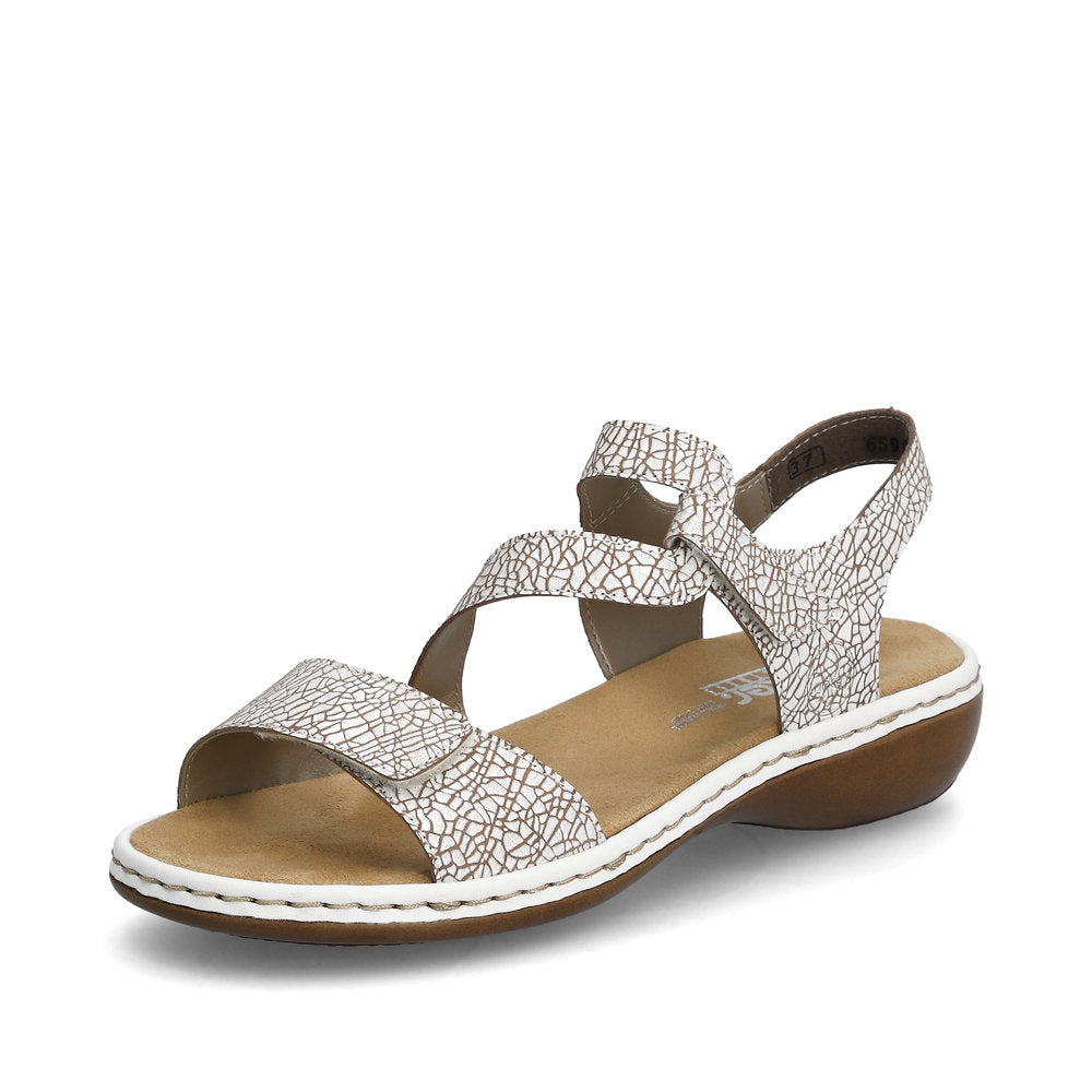 Rieker Ladies Velcro Cross Strap Sandal