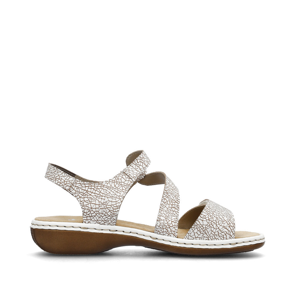 Rieker Ladies Velcro Cross Strap Sandal
