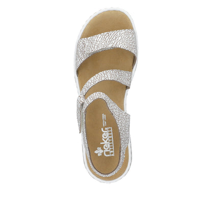 Rieker Ladies Velcro Cross Strap Sandal