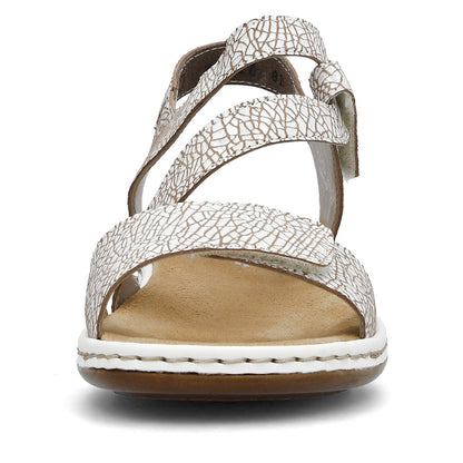 Rieker Ladies Velcro Cross Strap Sandal