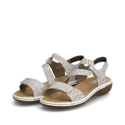 Rieker Ladies Velcro Cross Strap Sandal