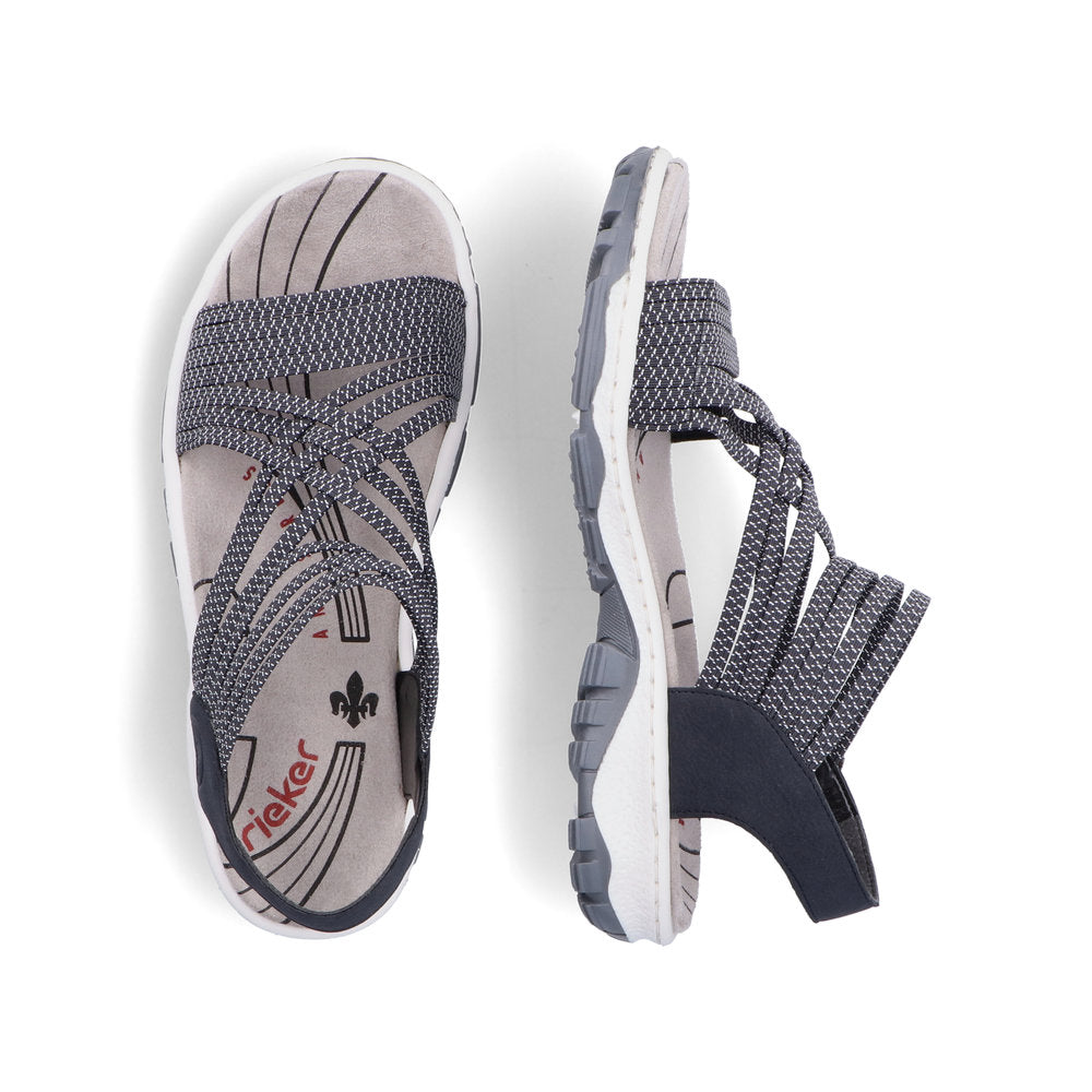 Rieker Ladies Elastic Strap Walking Sandal