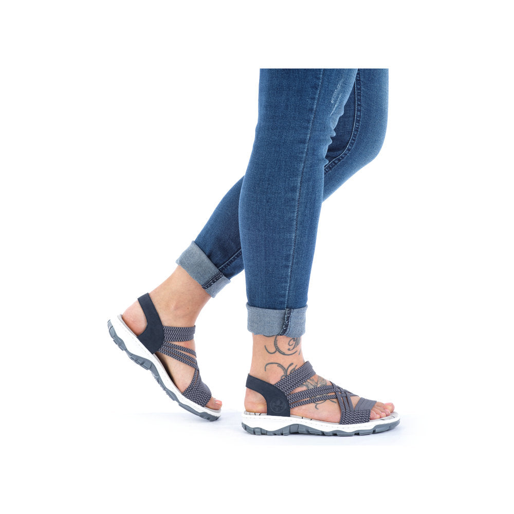 Rieker Ladies Elastic Strap Walking Sandal