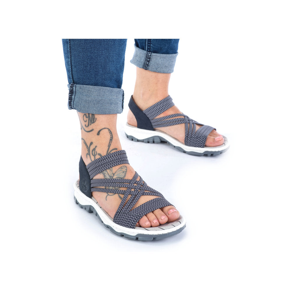Rieker Ladies Elastic Strap Walking Sandal