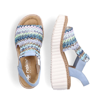 Rieker Ladies High Front Multi Coloured Sandal
