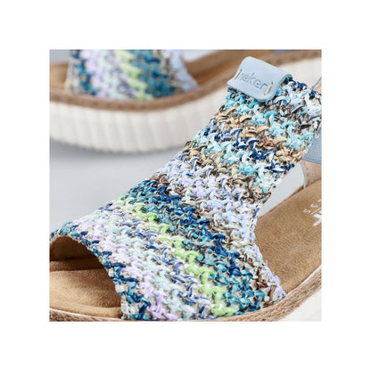 Rieker Ladies High Front Multi Coloured Sandal