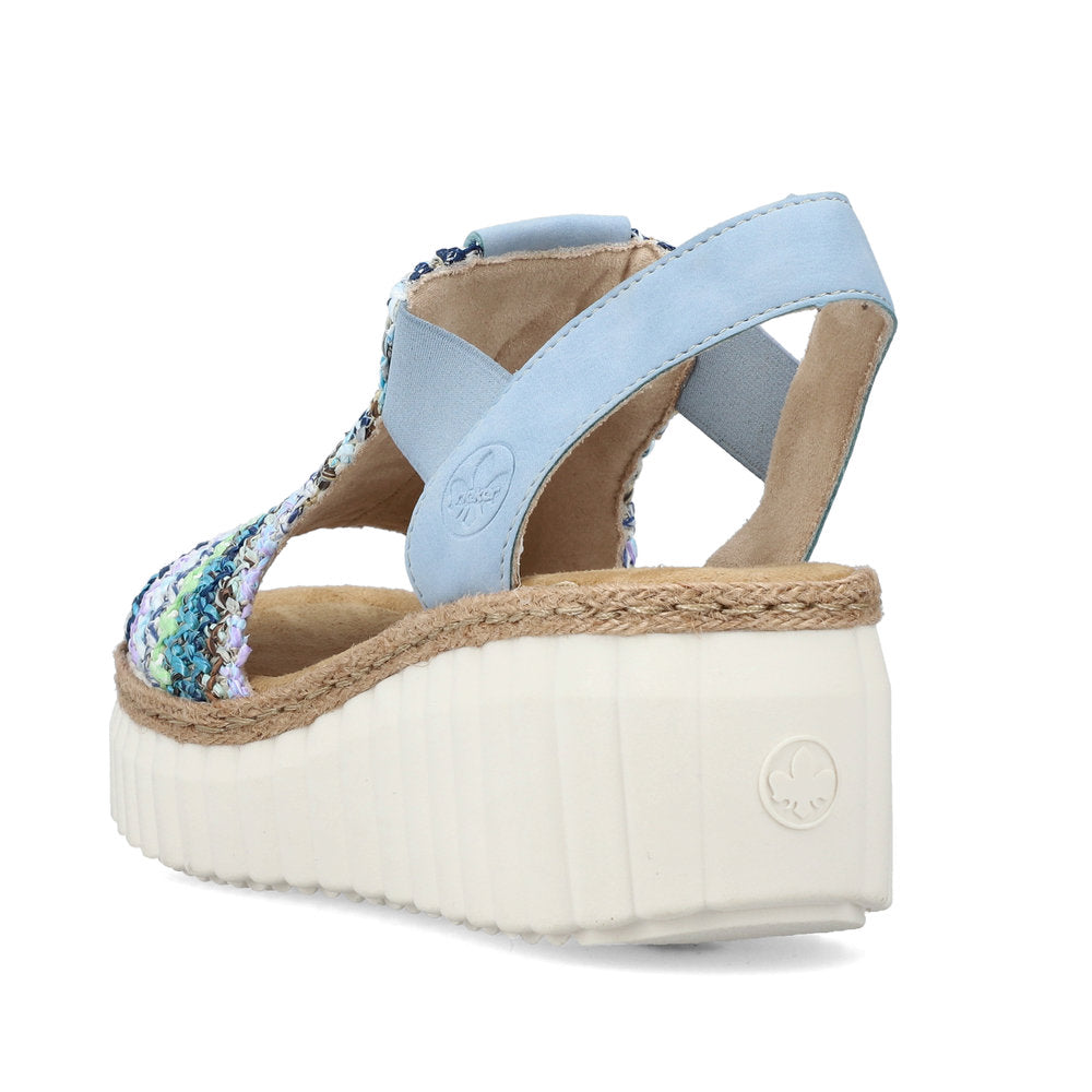 Rieker Ladies High Front Multi Coloured Sandal