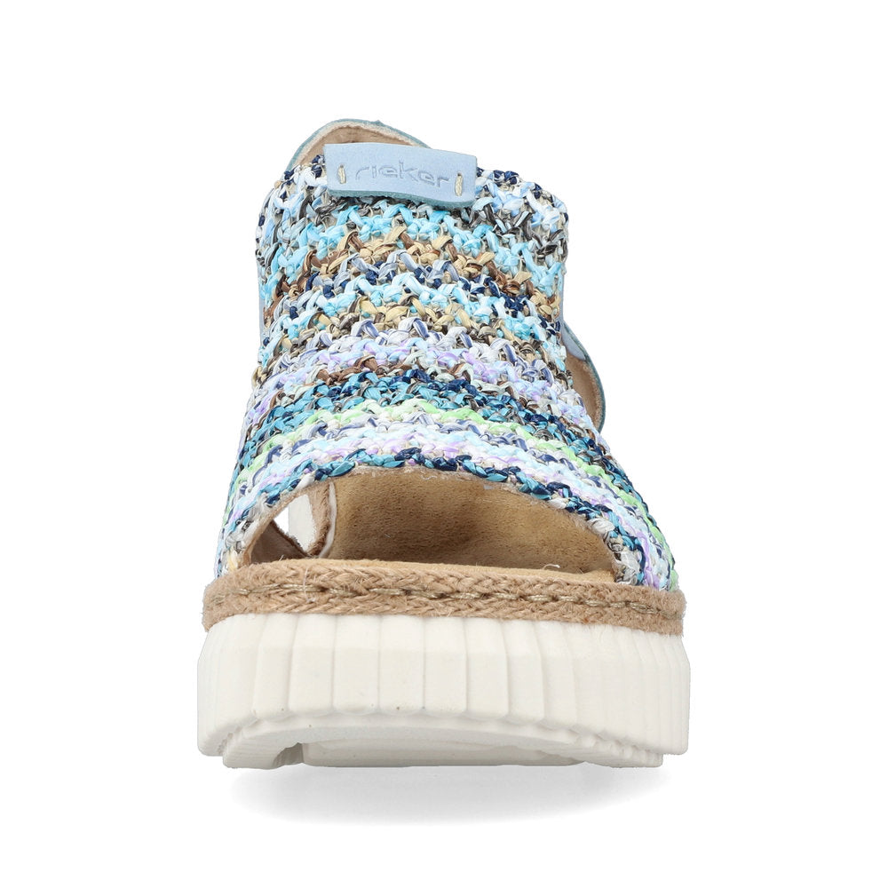 Rieker Ladies High Front Multi Coloured Sandal