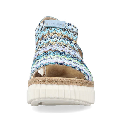 Rieker Ladies High Front Multi Coloured Sandal