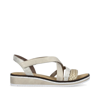 Rieker Ladies Multi Strap Cross Over Sandal