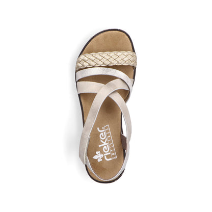 Rieker Ladies Multi Strap Cross Over Sandal