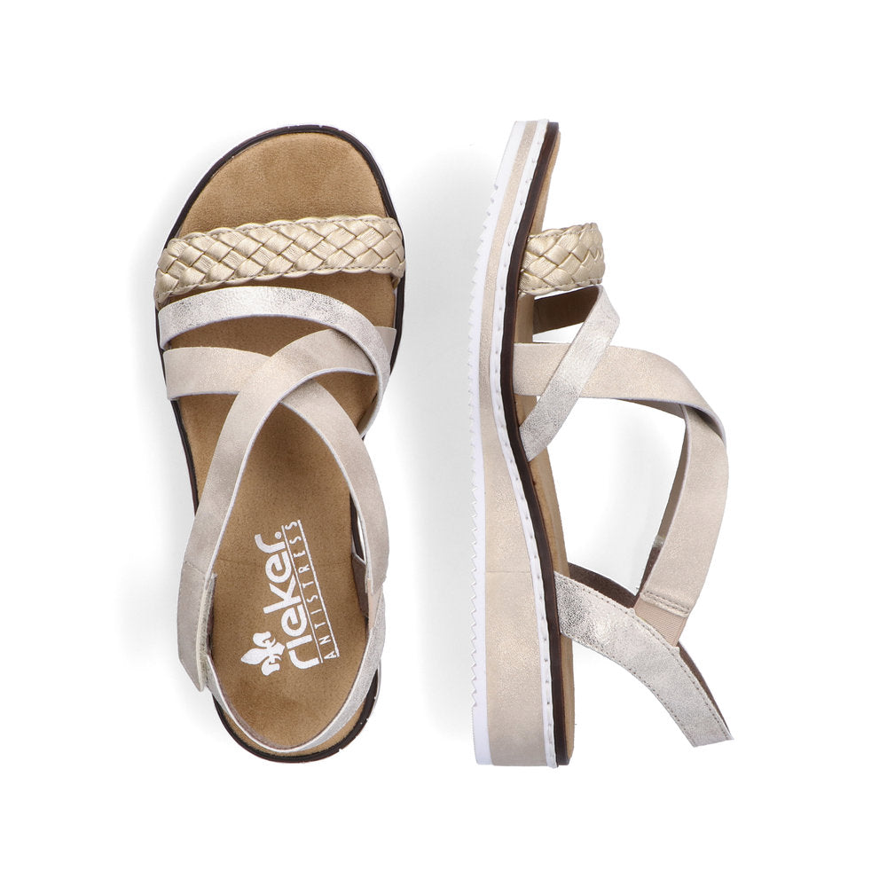 Rieker Ladies Multi Strap Cross Over Sandal