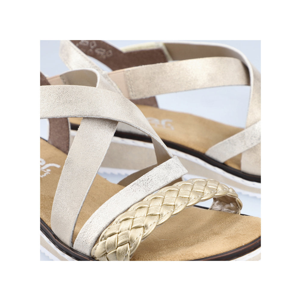 Rieker Ladies Multi Strap Cross Over Sandal