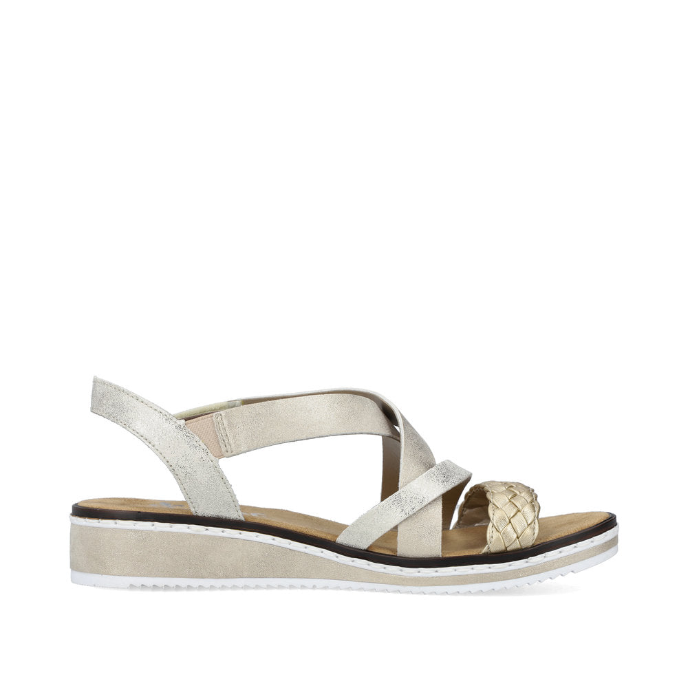 Rieker Ladies Multi Strap Cross Over Sandal