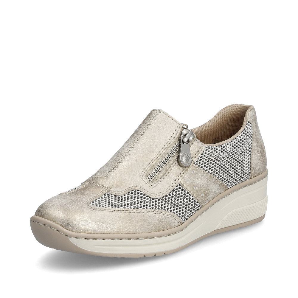 Rieker Ladies Zip Side Casual Shoe