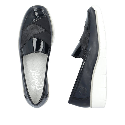 Rieker Ladies Tab Front Flat Shoe