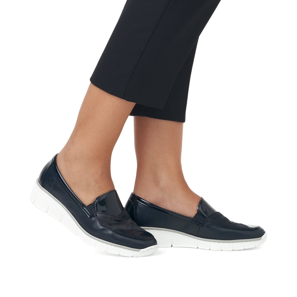 Rieker Ladies Tab Front Flat Shoe